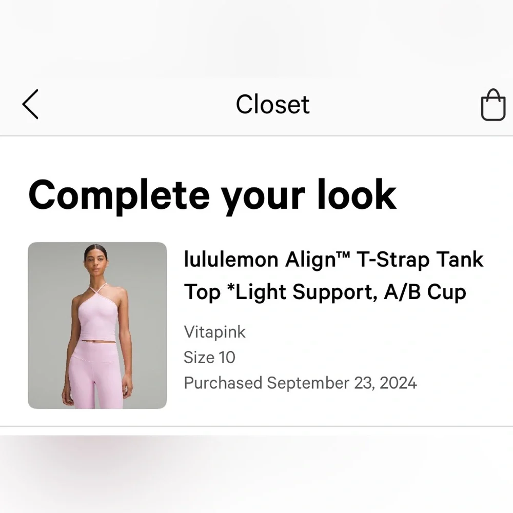 lululemon athletica Pink Cross-strap Tank